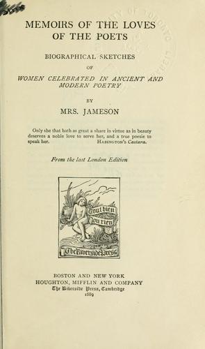 Memoirs of the loves of the poets