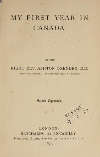 My first year in Canada.