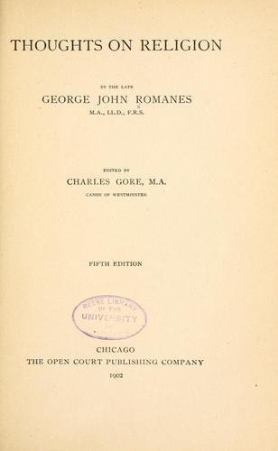 Thoughts on religion