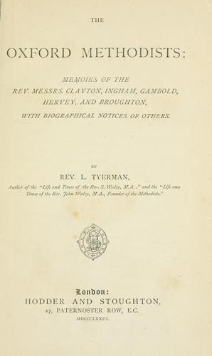 The Oxford Methodists