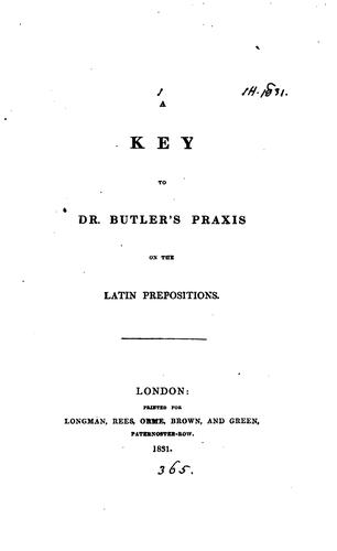 A praxis on the Latin prepositions. Key