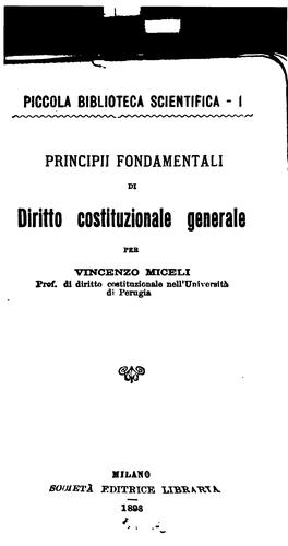 Principii fondamentali di diritto costituzionale generale