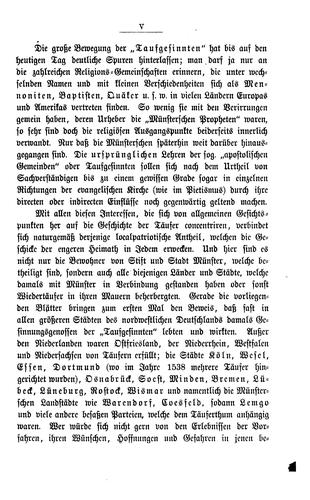 Geschichte der Wiedertäufer und ihres Reichs zu Münster: Nebst ungedruckten Urkunden