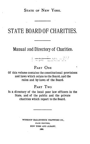 Annual report of the State Board of Charities of the state of New York. v ...