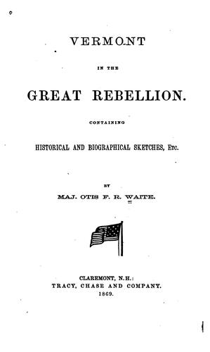 Vermont in the Great Rebellion