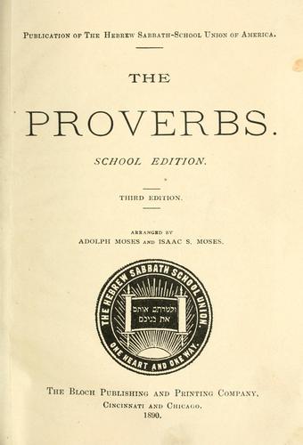 The Proverbs. School edition.