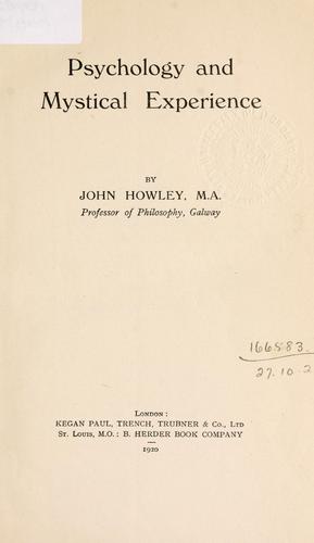 Psychology and mystical experience.