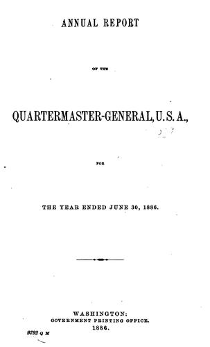 Report of the Quartermaster General ...