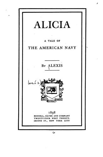 Alicia: A Tale of the American Navy
