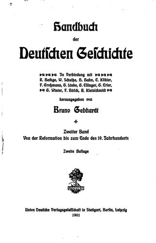 Handbuch der deutschen Geschichte