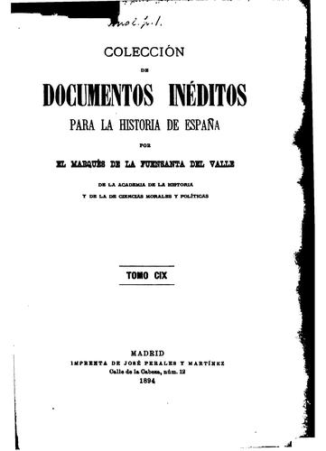 Colección de documentos inéditos para la historia de España