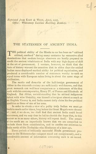 The statesmen of ancient India.