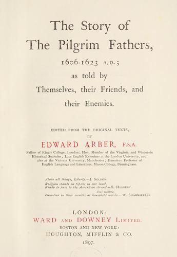 The story of the Pilgrim fathers, 1606-1623 A.D.