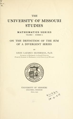 Studies.  Mathematics series.