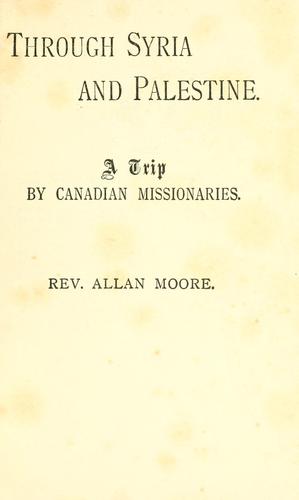 Through Syria and Palestine