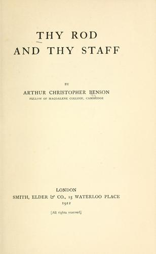 Thy rod and Thy staff.