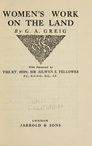 Women's work on the land