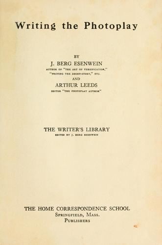 Writing the photoplay