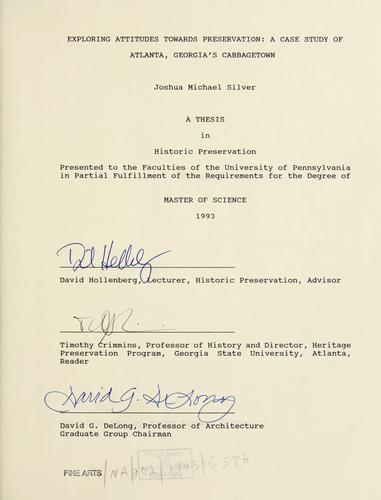 Exploring attitudes towards preservation