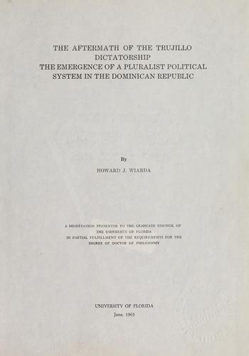 The aftermath of the Trujillo dictatorship