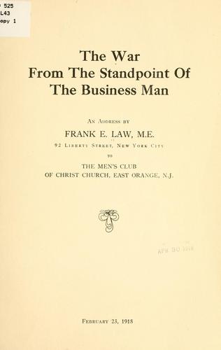 The war from the standpoint of the business man