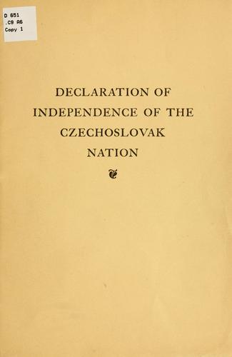 Declaration of independence of the Czechoslovak nation