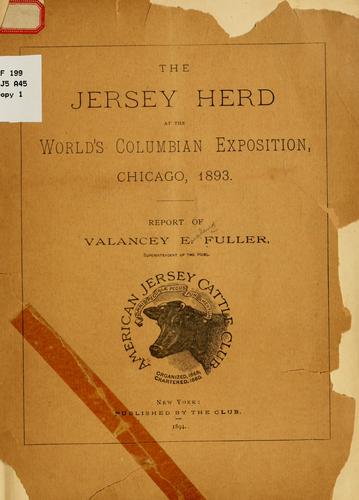 The Jersey herd at the World's Columbian exposition, Chicago, 1893.