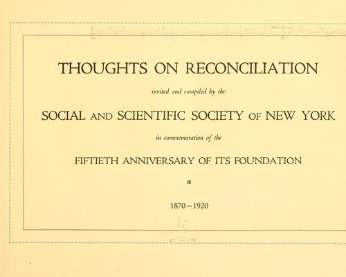 Thoughts on reconciliation