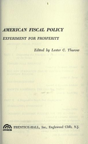 American fiscal policy