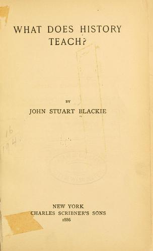 What does history teach?