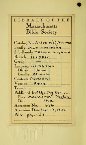 Fjalët' e-urta të Sollomoni