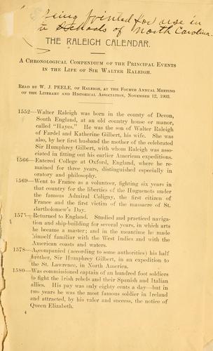 The Raleigh calendar.