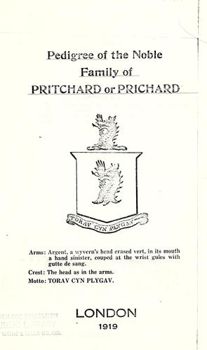 Pedigree of the noble family of Pritchard or Prichard.