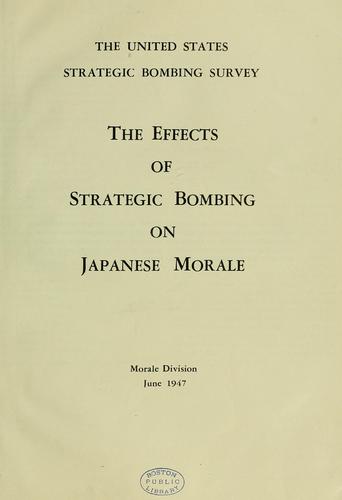 The Effects of strategic bombing on Japanese morale