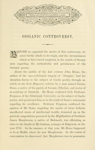 Ossianic controversy