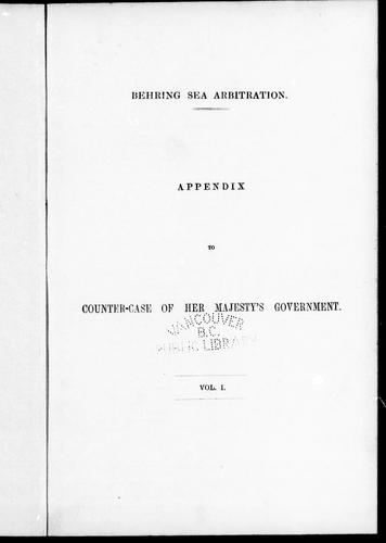 Behring Sea arbitration