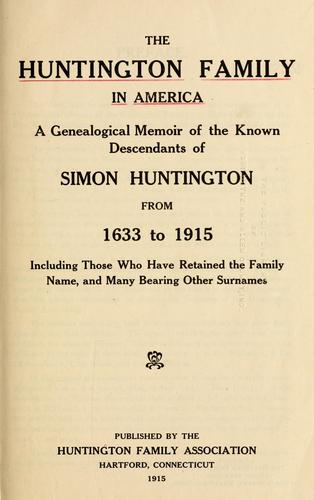 The Huntington family in America