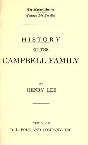 History of the Campbell family.