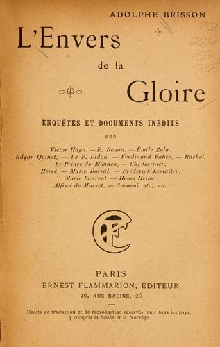 L' Envers de la gloire