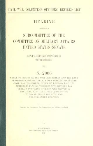 Civil war volunteer officers' retired list.