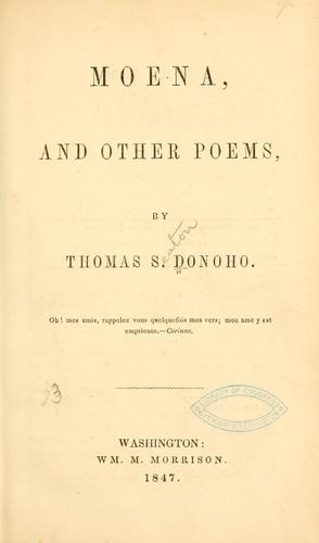 Moena, and other poems