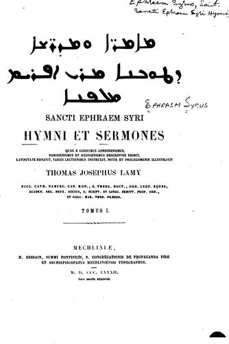 Sancti Ephraem Syri Hymni et sermones