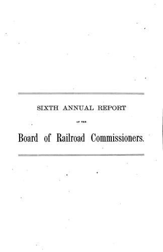 Annual Report of the Board of Railroad Commission of the State of California