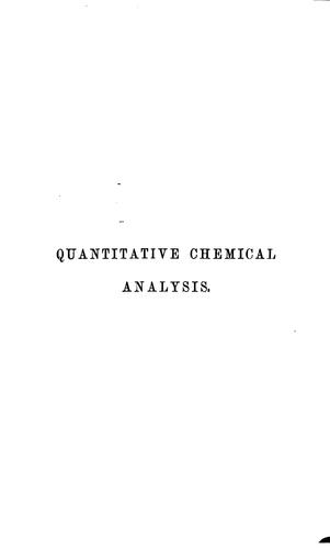 Quantitative Chemical Analysis