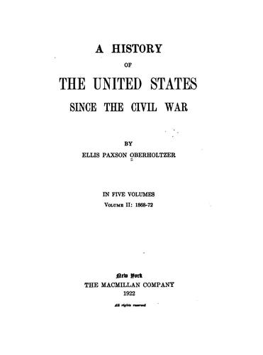 A History of the United States Since the Civil War