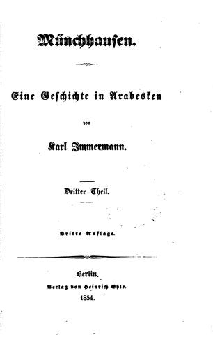 Münchhausen: Eine Geschichte in Arabesken