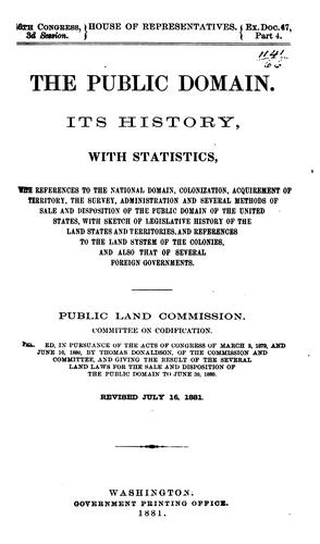 THE PUBLIC DOMAIN. ITS HISTORY, WITH STATISTICS. 1881.