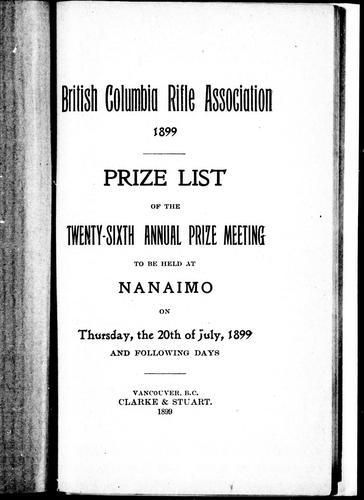 British Columbia Rifle Association, 1899