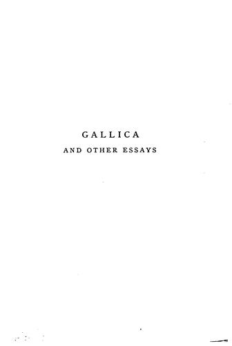 Gallica: And Other Essays