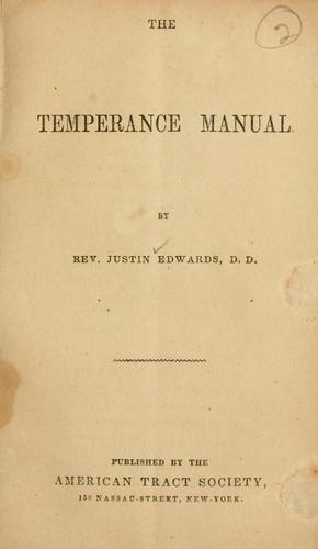 The temperance manual.